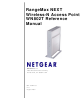 Netgear WN802T - RangeMax Next Wireless Access Point User Manual