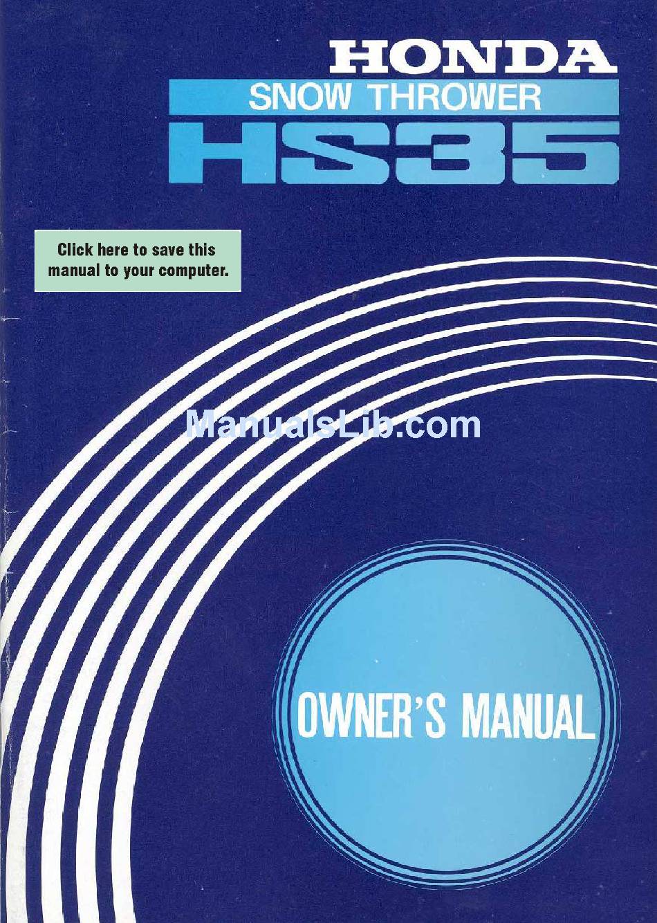 Honda Hs35 Owner S Manual Pdf Download Manualslib