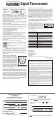 ReliOn DIGITAL THERMOMETER Instruction Booklet