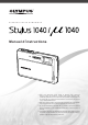 Olympus KIT-V00137 - Stylus 1040 Digital Camera Manuel D'instructions