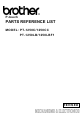 Brother P-Touch PT-1250C Parts Reference List