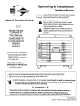 Briggs & Stratton 695061 Operating & Installation Instructions Manual
