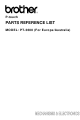 Brother P-touch 3600 Parts Reference List