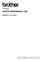 Brother P-touch PT-2450 Parts Reference List