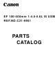 Canon EF 100-400mm 1:4.5-5.6L IS USM Parts Catalog
