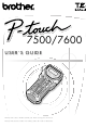 Brother P-TOUCH 7500 User Manual