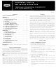 Bryant TSTATBBP250-LA Installation, Start-Up And Service Instructions Manual