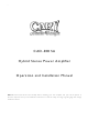 Cary Audio Design CAD-308 SA Operation And Installation Manual