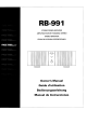 Rotel RB-991 Owner's Manual
