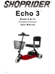 Shoprider Echo 3 SL73 User Manual