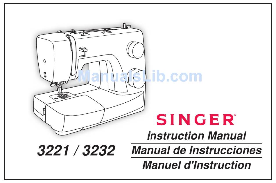 SINGER 3232 INSTRUCTION MANUAL Pdf Download | ManualsLib