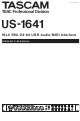 Tascam US-1641 Owner's Manual