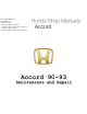 HONDA Accord Repair Manual