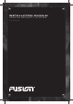Fusion CE-SS200 Installation Manual