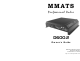 MMATS Professional Audio D600.2 Owner's Manual