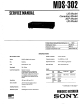 Sony MDS-302 - Hi-fi Mini Disc Service Manual