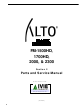 Alto ALTO 1700HD Parts And Service Manual