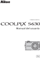 Nikon S630 - Coolpix Digital Camera Manual Del Usuario