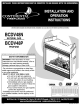 Continental Fireplaces BCDV48N Installation And Operating Instructions Manual