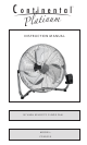 Continental Platinum Platinum CP49518 Instruction Manual