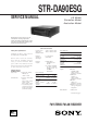 Sony STR-DA9000ES - Fm Stereo/fm-am Receiver Service Manual
