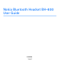 Nokia Bluetooth Headset BH-800 User Manual