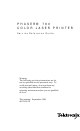 Tektronix Z780N - Phaser 780 Color Laser Printer Reference Manual