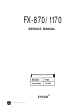 Epson FX-870 Service Manual