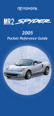 Toyota MR2 spyder Pocket Reference Manual