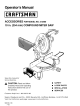 Craftsman 315.212400 Operator's Manual