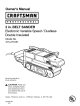 Craftsman 315.277251 Owner's Manual
