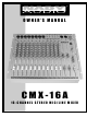 Nady Audio CMX-16A Owner's Manual