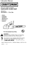 Craftsman 358.360870 Instruction Manual