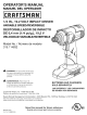 Craftsman 315.114832 Operator's Manual