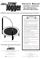 Stamina INTONE Jogger Owner's Manual