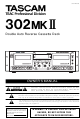 Tascam 302mkII Owner's Manual