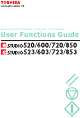Toshiba e-STUDIO 603 User Functions Manual