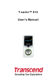 Transcend T.sonic 615 User Manual