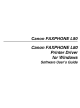 CANON FAXPHONE L80 Software User's Manual