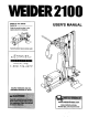 WEIDER 2100 User Manual