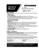 SYLVANIA SRT4127P Owner's Manual