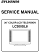 SYLVANIA LC200SL8 Service Manual