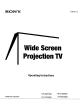 SONY KP-51WS500 Operating Instructions Manual