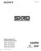 SONY SXRD KDS50A2000 Operating Instructions Manual