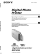 SONY DPP-EX5 Operating Instructions Manual