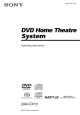 SONY DAV-FX10 Operating Instructions Manual