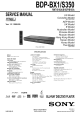 SONY BDP-BX1 Service Manual