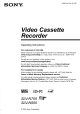 SONY SLV-N500 Operating Instructions Manual