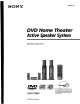 SONY SAVA-D900 Operating Instructions Manual