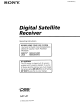 SONY DSS SAT-A1 Operating Instructions Manual